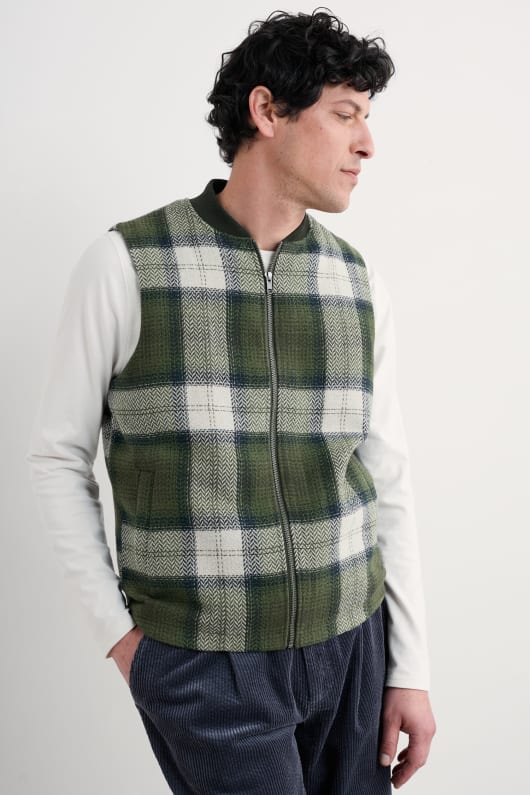 män caulker zip-väst