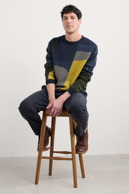 män carn gloose crew neck jumper