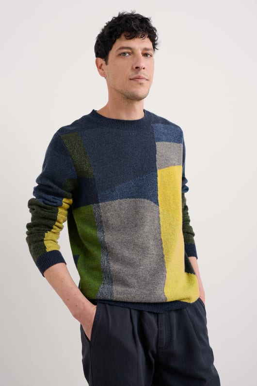 män carn gloose crew neck jumper