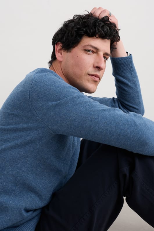 män fr merino-rika jumper