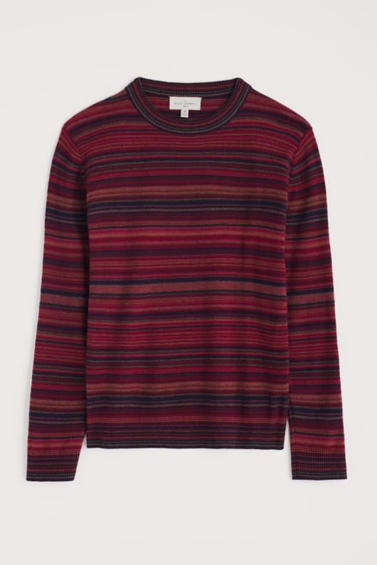 män notebook randig jumper med lammull