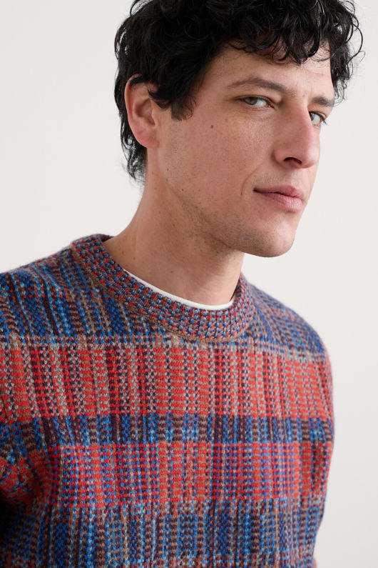 män polkirt in jumper
