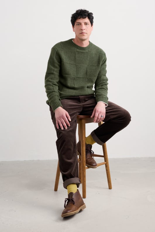 män gwelva texturerat jumper