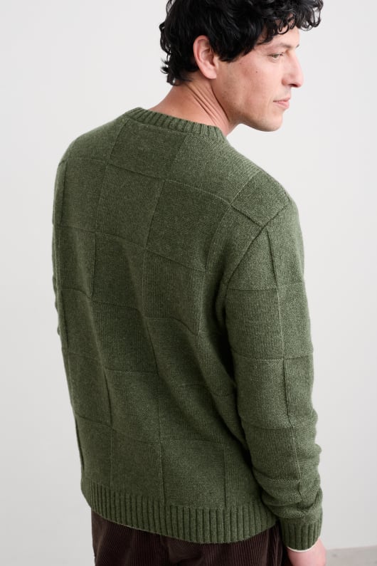 män gwelva texturerat jumper