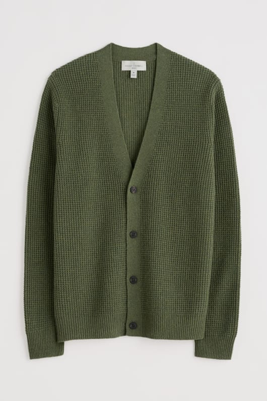 män scott s quay våffla knit cardigan