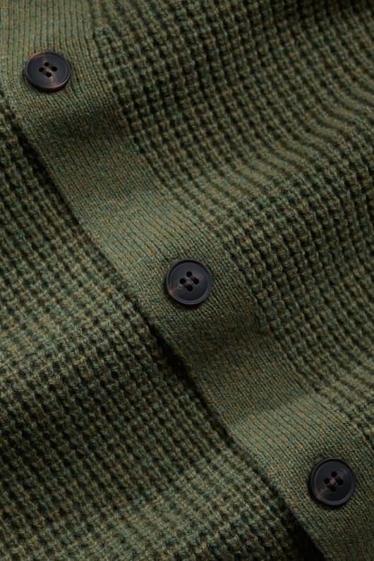 män scott s quay våffla knit cardigan