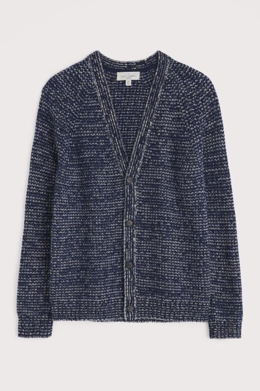 män tresawls cardigan gjort med lammull