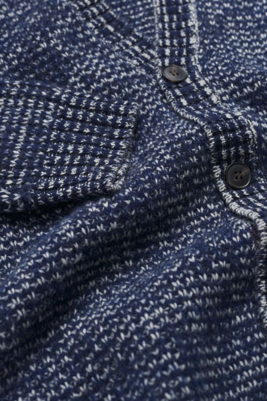 män tresawls cardigan gjort med lammull