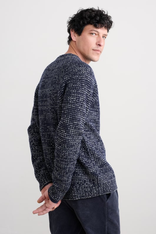 män tresawls cardigan gjort med lammull