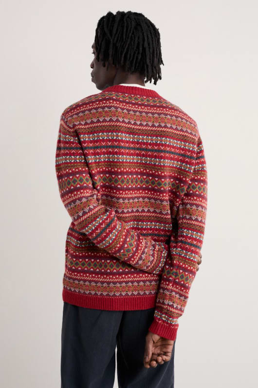 män fallet fair isle jumper
