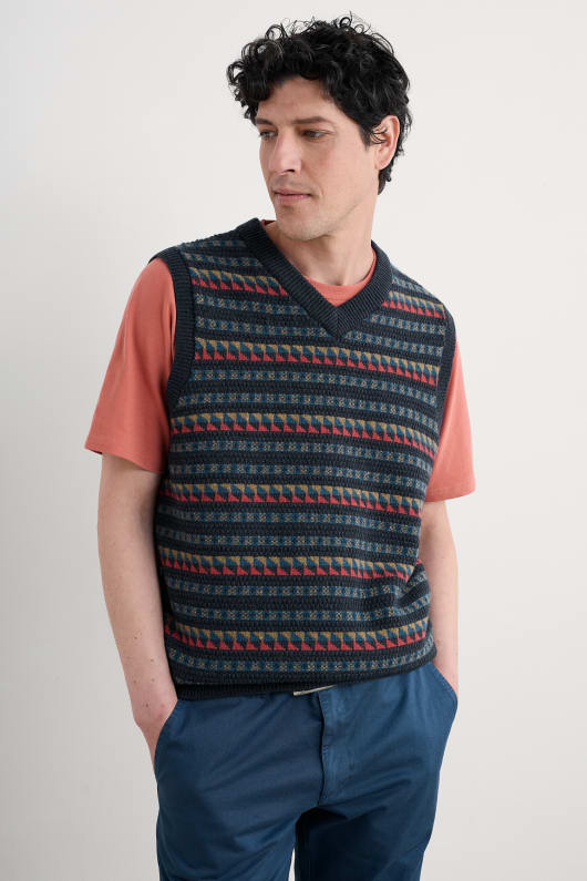 män s fair isle walt vest