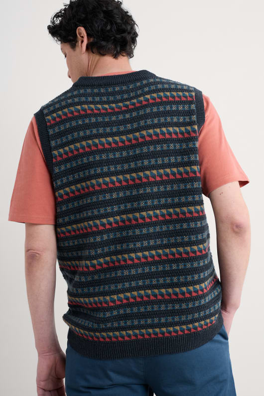 män s fair isle walt vest