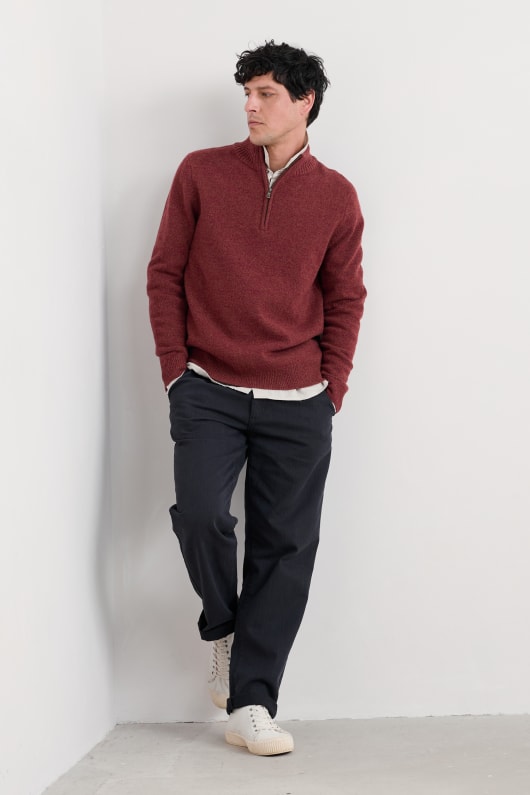 män reefpoint halv zip jumper