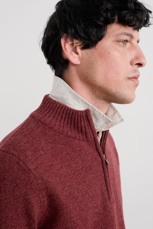 män reefpoint halv zip jumper