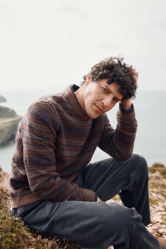 män carracks fair isle jumper
