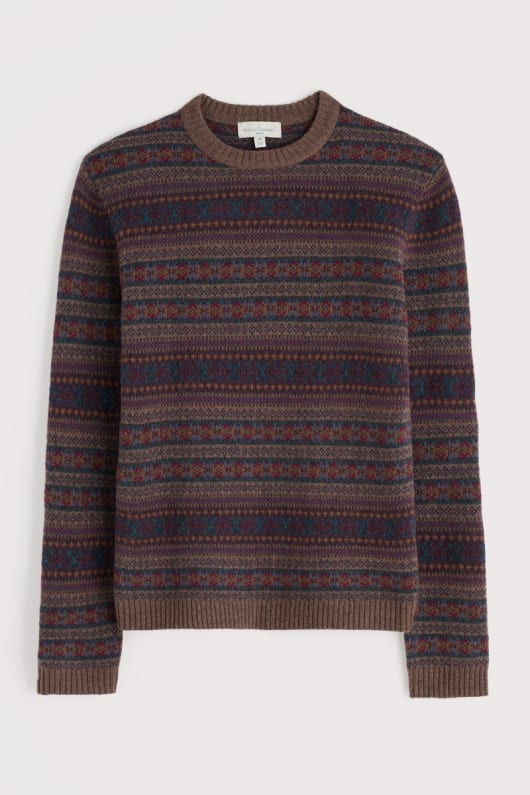 män carracks fair isle jumper
