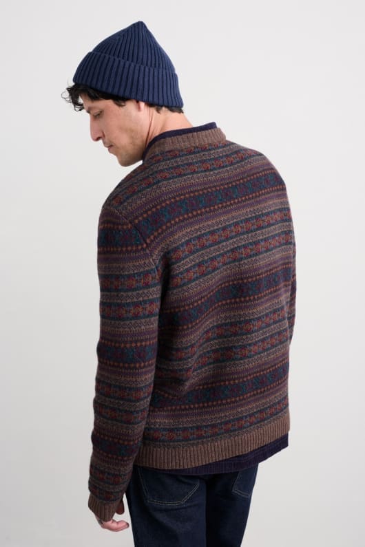 män carracks fair isle jumper