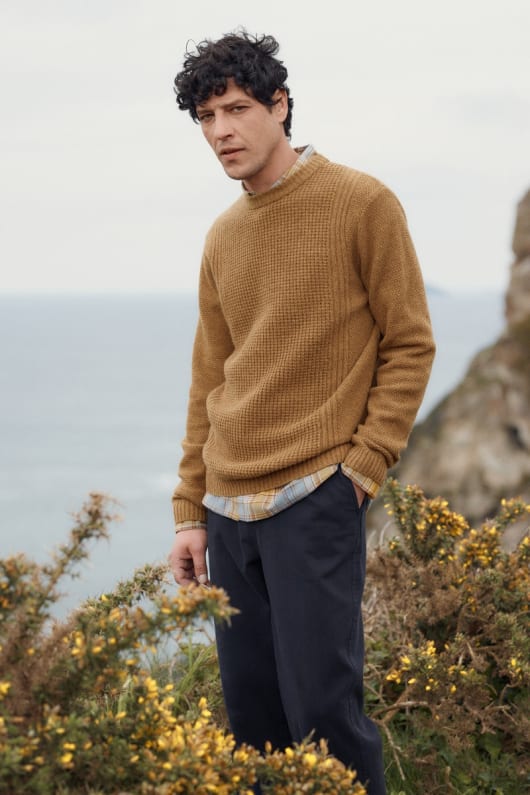 män porthcew texturerat jumper