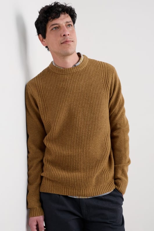män porthcew texturerat jumper