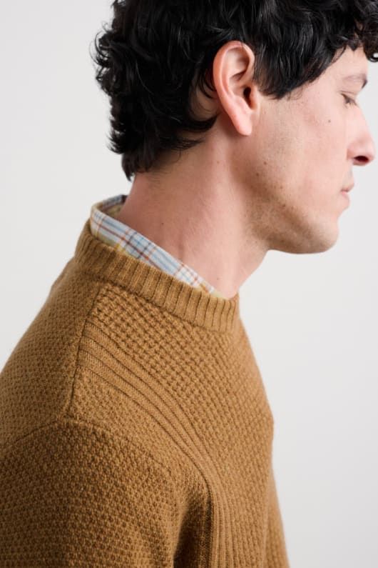 män porthcew texturerat jumper