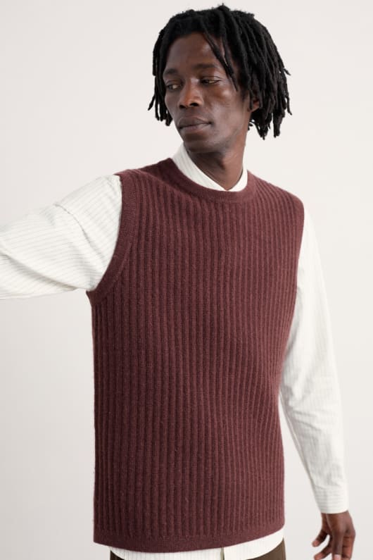 män lowdy crew neck vest