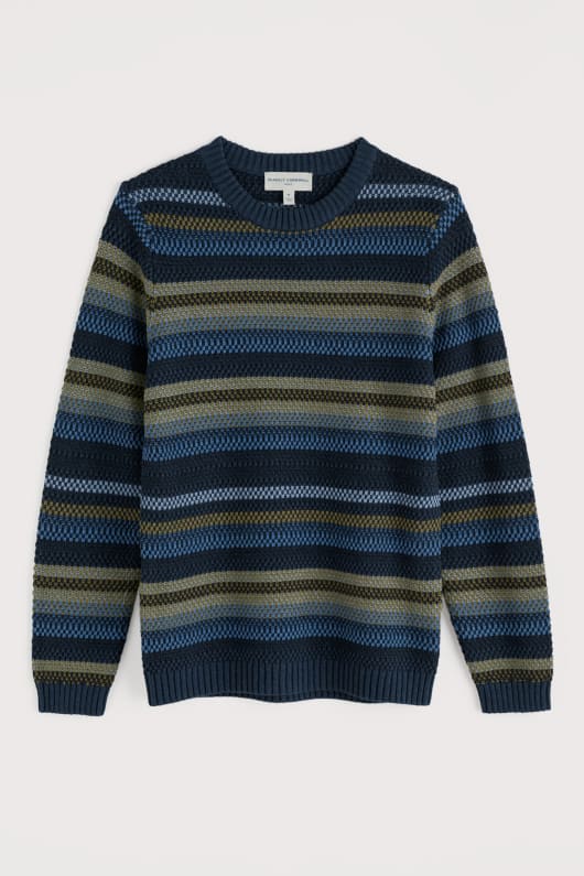 män tynwen randig jumper