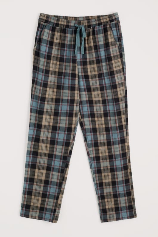 män connerton pyjamas byxor i gots-certifierad ekologisk bomull flanell