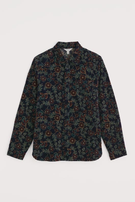 män shoreman tryckt sladd shirt