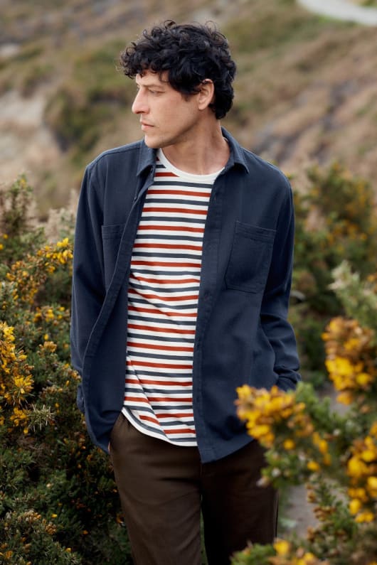 män rigg ekologisk bomull overshirt