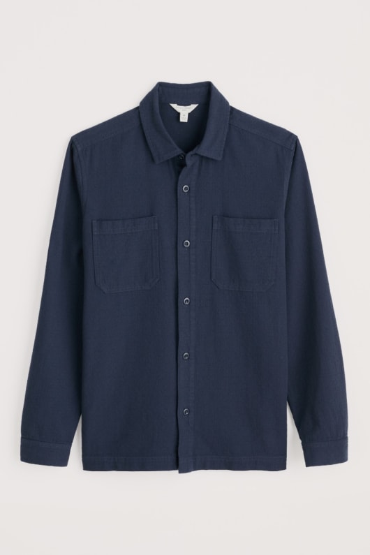 män rigg ekologisk bomull overshirt