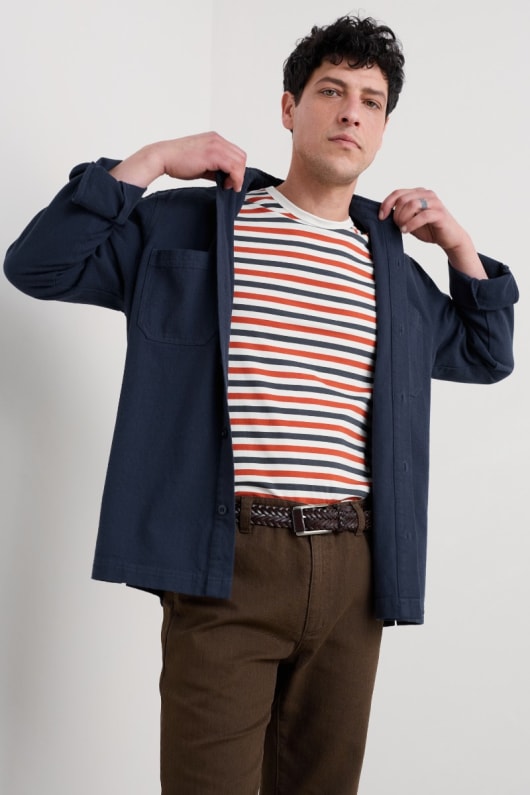 män rigg ekologisk bomull overshirt