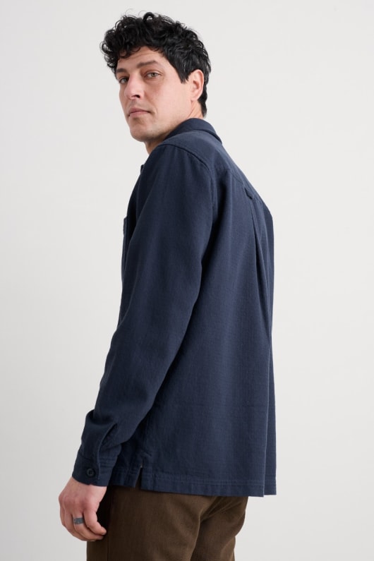 män rigg ekologisk bomull overshirt
