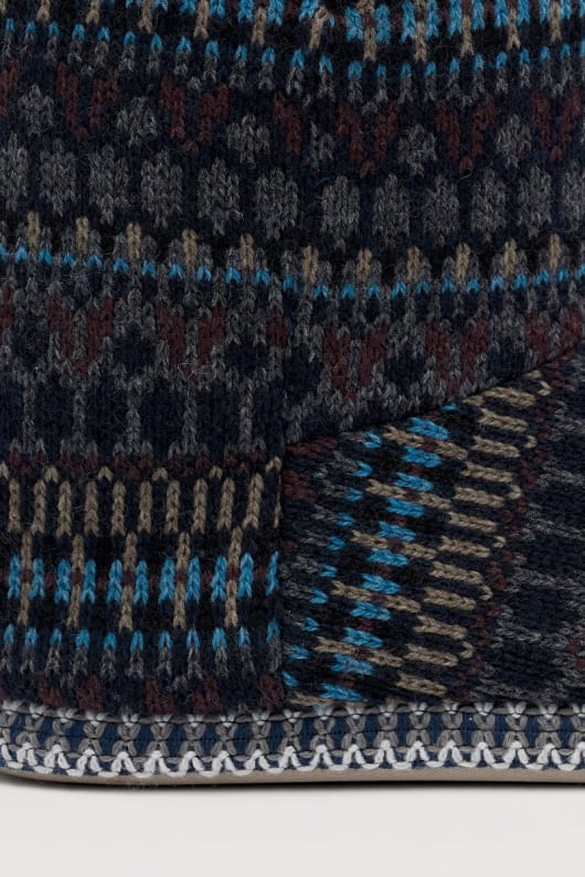 northaway män fair isle fleece fodrad tofflor stövlar
