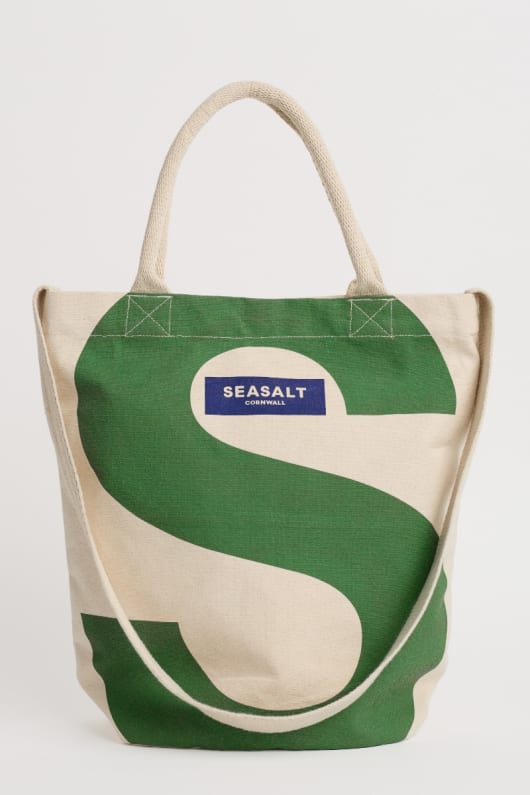 duk grön seasalt logotyp tote väska