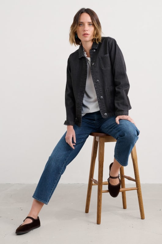 behandlingen stenar denim jacka