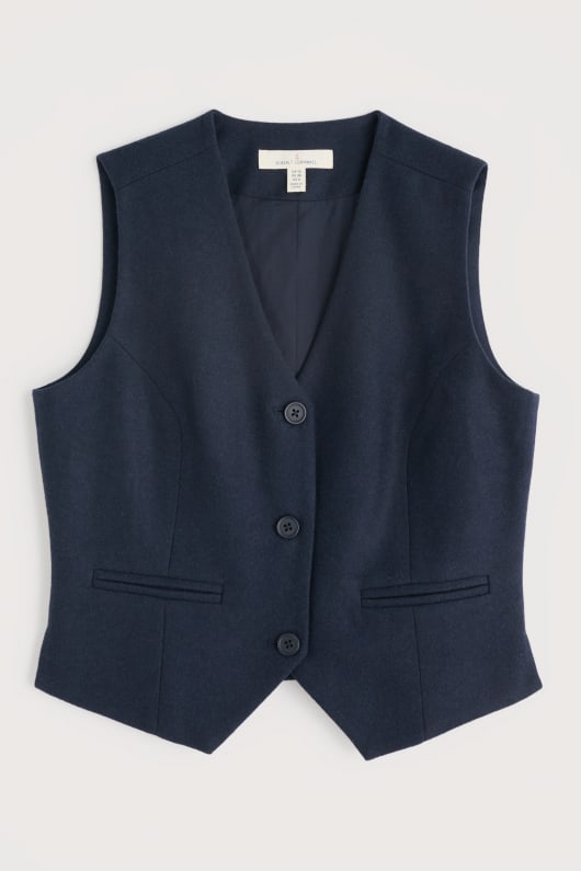 lowena v-neck ull-blandning väst