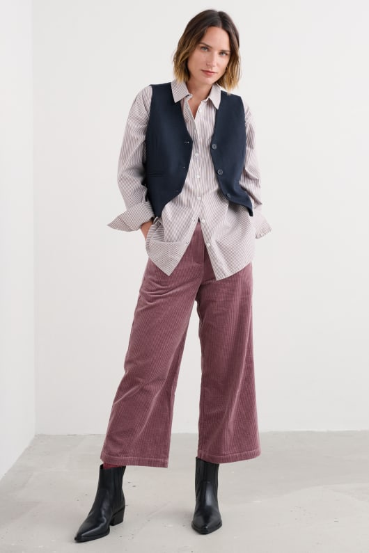 lowena v-neck ull-blandning väst