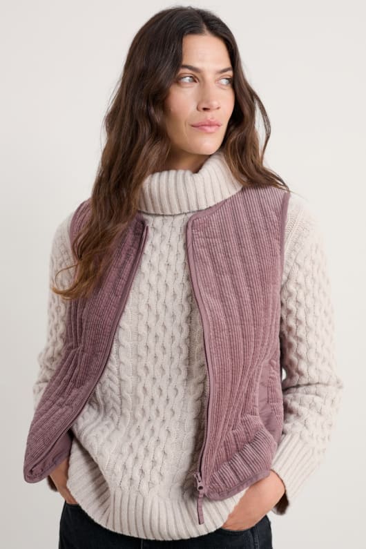 alkov ekologisk bomull sladd quiltad gilet