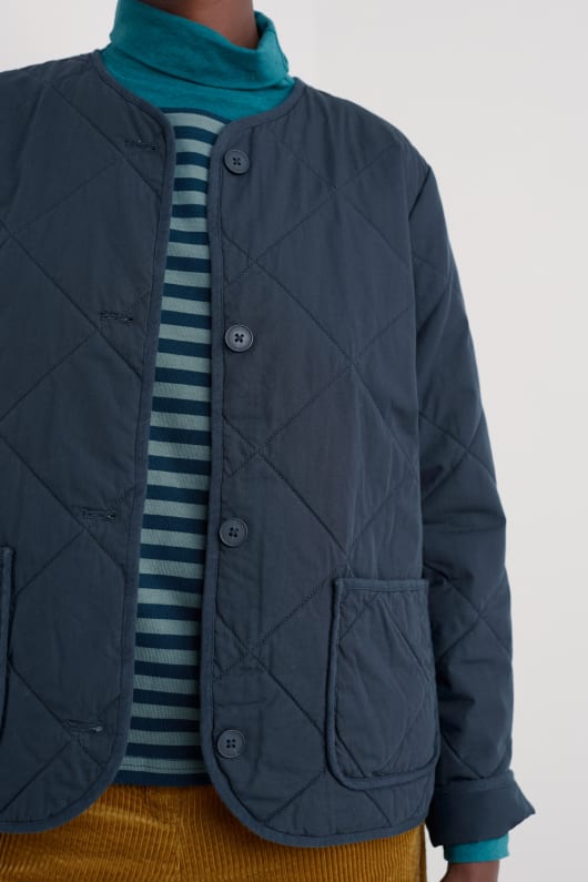 swift barn ekologisk bomull quiltad jacka