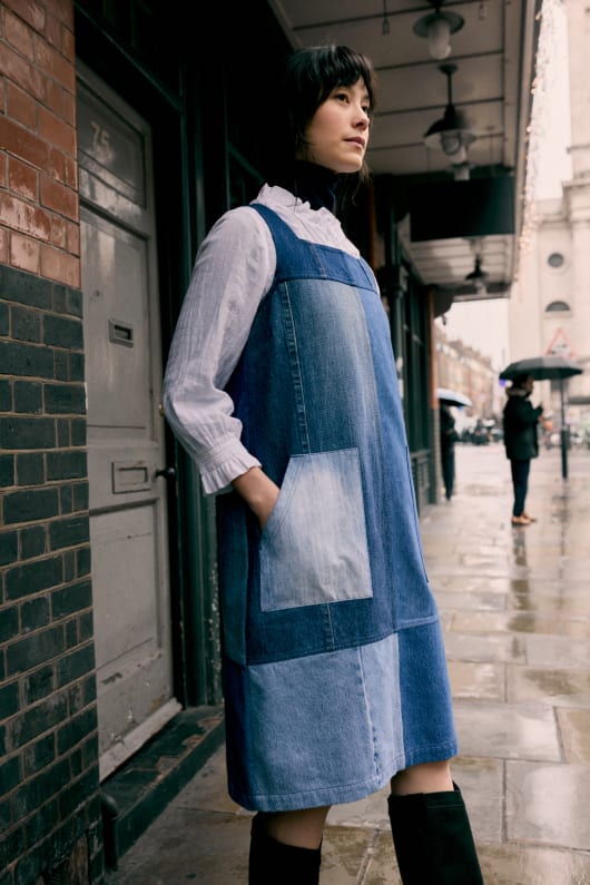 beyond retro x seasalt calican pinafore klänning