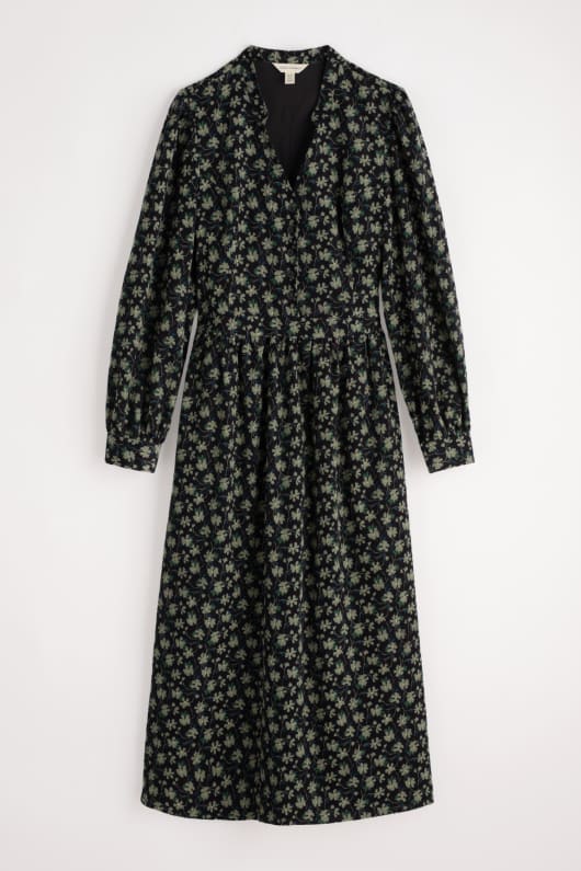 rose cottage tryckt sladd midi-dress