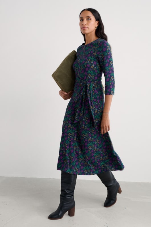 fettling midi längd jersey dress