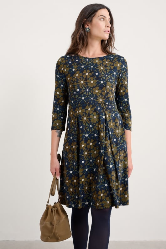 witch hazel tryckt jersey dress