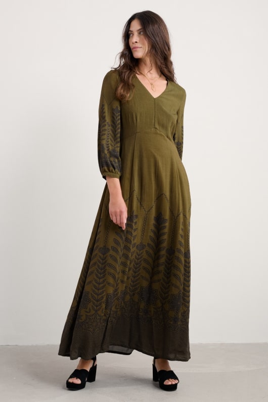 hög skogen printed dress