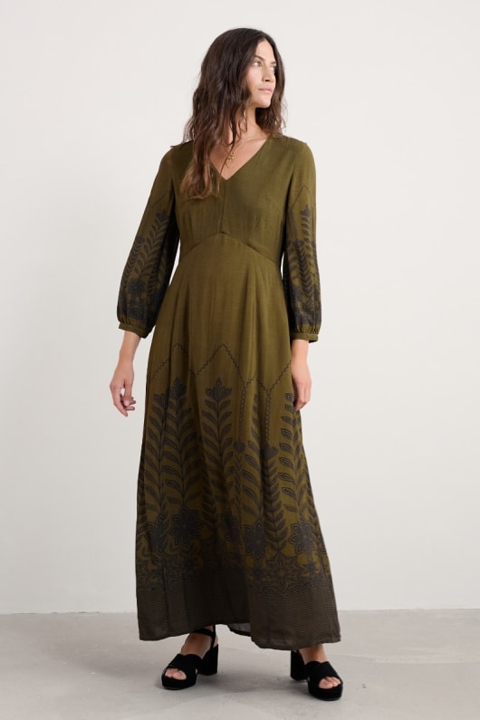 hög skogen printed dress