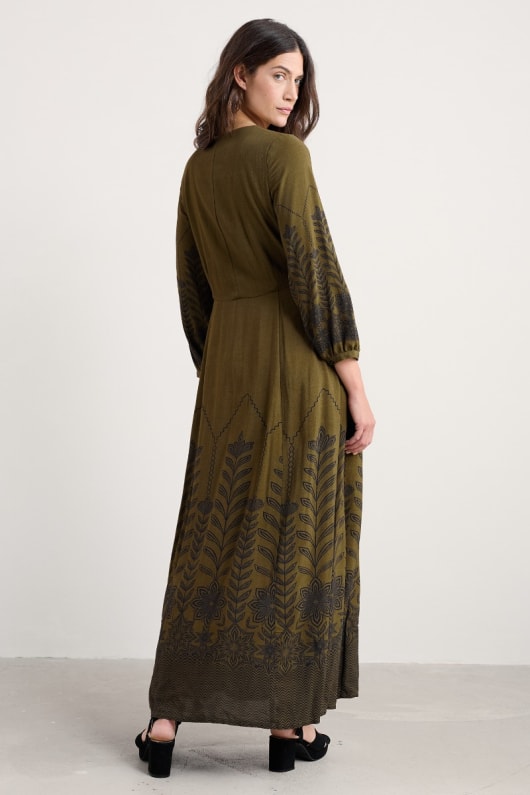 hög skogen printed dress
