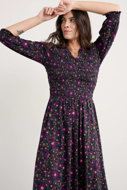 sea sound jersey v-ringad midi-dress