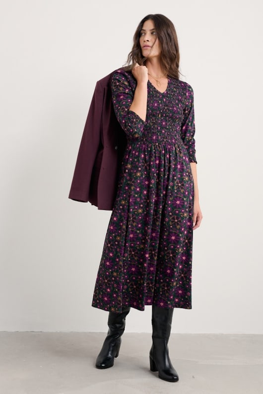 sea sound jersey v-ringad midi-dress
