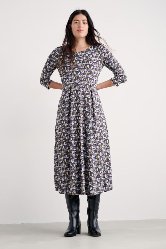 veronica midi dress i gots-certifierad ekologisk bomull jersey