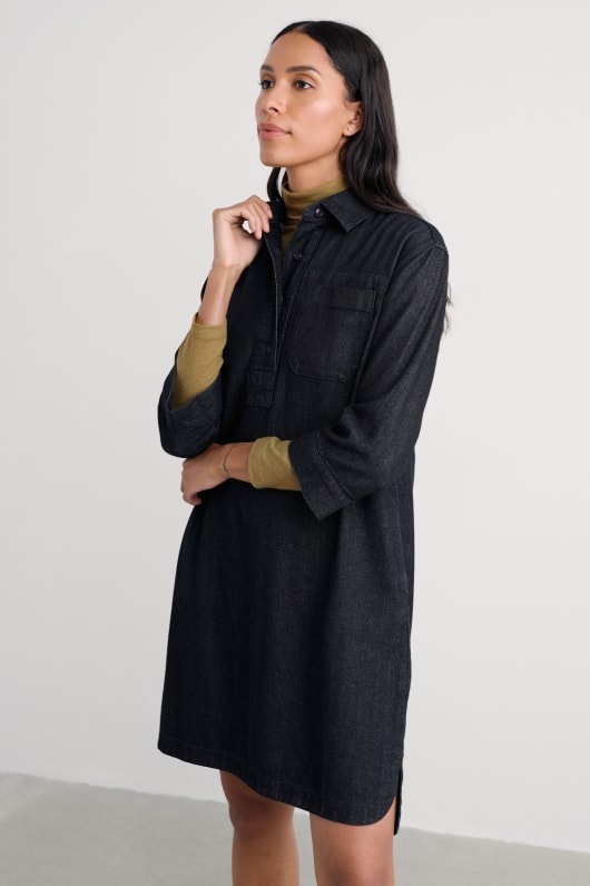 guidebok denim shirt klänning